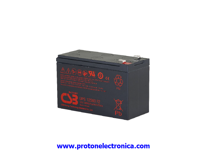 BATERIA CSB UPS12580 12V/580W 12Ah ALTA DESCARGA