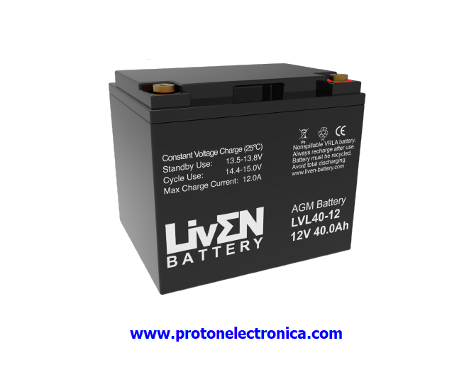 BATERIA LIVEN LVL40-12 12V 40Ah LARGA VIDA