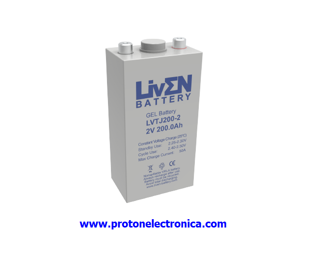 BATERIA LIVEN LVTJ200-2 2V 200Ah GEL ESTACIONARIA