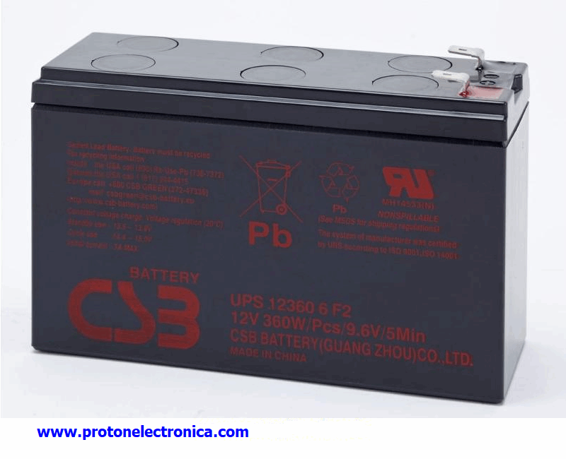 BATERIA CSB UPS123606F1F2