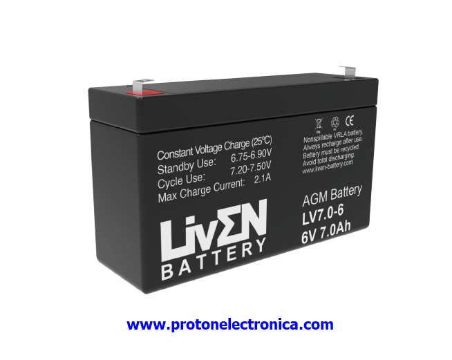 BATERIA LIVEN LV7,0-6 6V 7Ah