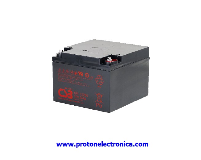 BATERIA CSB GPL12260 12V 26Ah USO GENERAL LARGA VIDA