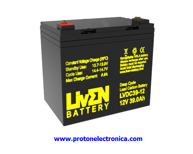 BATERIA LIVEN LVDC39-12 12V 39Ah CG CARBON GEL CICLICA